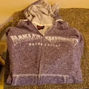 Harley-Davidson size S purple  women's hooded sweatshirt cotton poly ble…